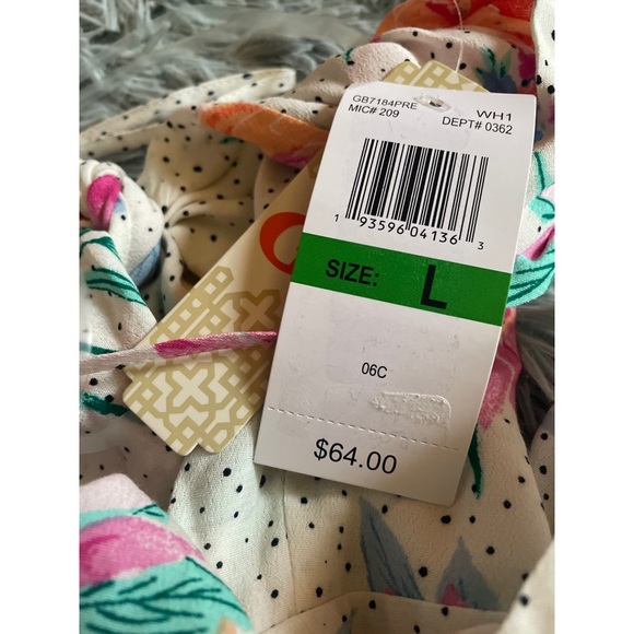 Tie Front Tropical Print Dress - Picture 7 of 7